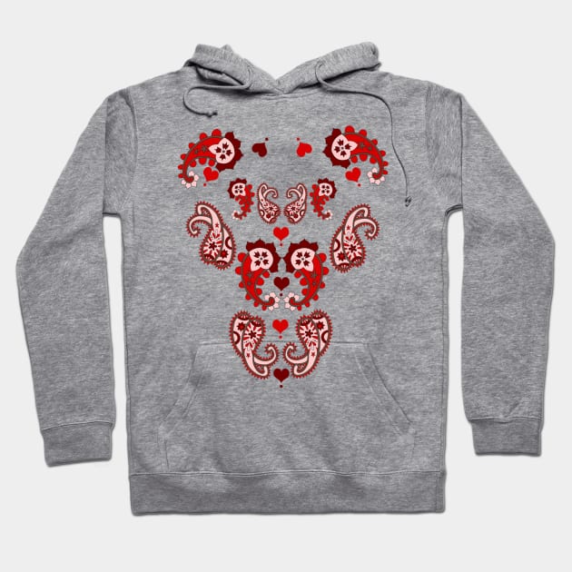 Paisley and Hearts Hoodie by Gravityx9